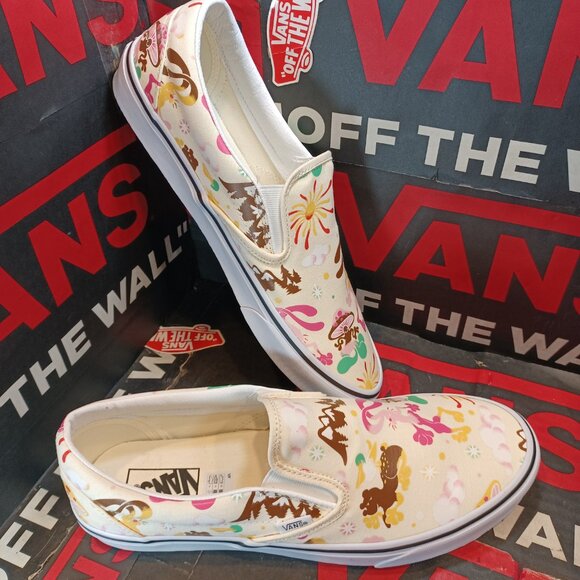 Vans Men's 11.5 Classic Slip On Get Outdoors Marshmallow White VN000BVZBPH - Picture 6 of 12